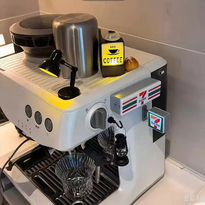 Creative Magnetic 3D Refrigerator Sticker Convenience Store Light Sign Model Decoration 711 Luminous Light Box Mini Display Board