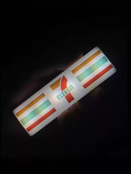 Creative Magnetic 3D Refrigerator Sticker Convenience Store Light Sign Model Decoration 711 Luminous Light Box Mini Display Board